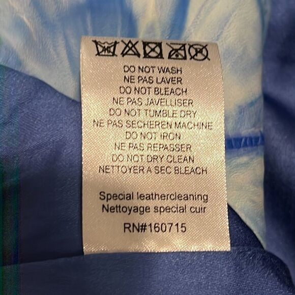 Retrofete Willa Blue Tie Dye Leather Skirt Small - Picture 12 of 14